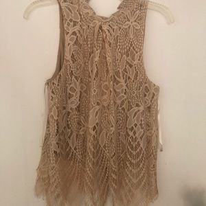 Light pink lace tank